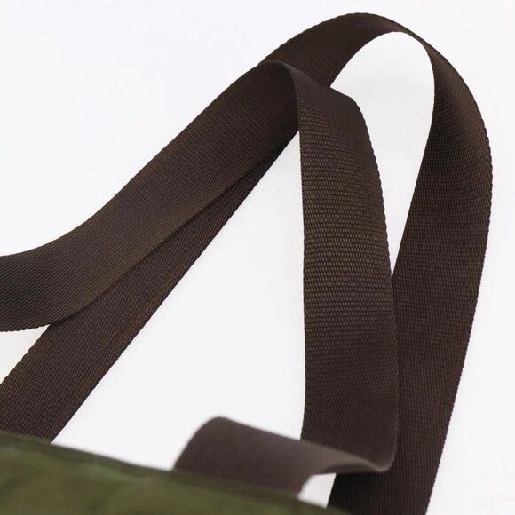 PRADA Tote Bag Nylon Khaki Silver Auth - Picture 8 of 15